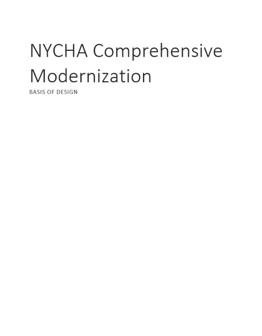 Comprehensive Modernization Basis of Design